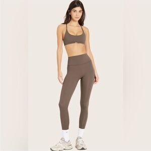 Set Active breath high rise waist leggings green brown color XS